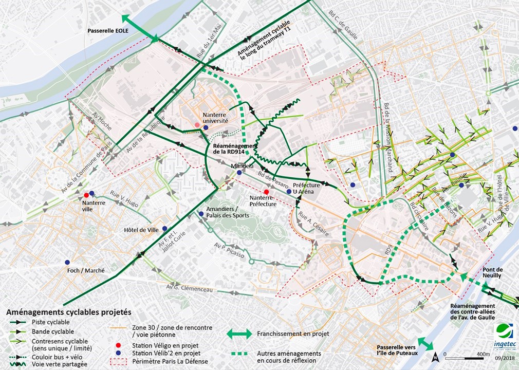 Élaboration du schéma de maillage des liaisons douces du territoire de Paris La Défense